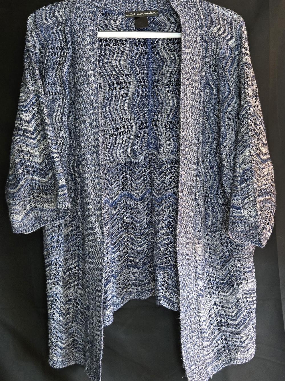 Blue Knit Open-Front Women's Swim Cover-Up - O'Neill #514